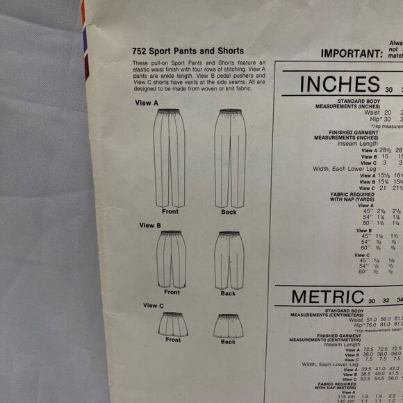 1982 Stretch and Sew Sport Pants And Shorts Design Patterns by Ann Person - Picture 6 of 9